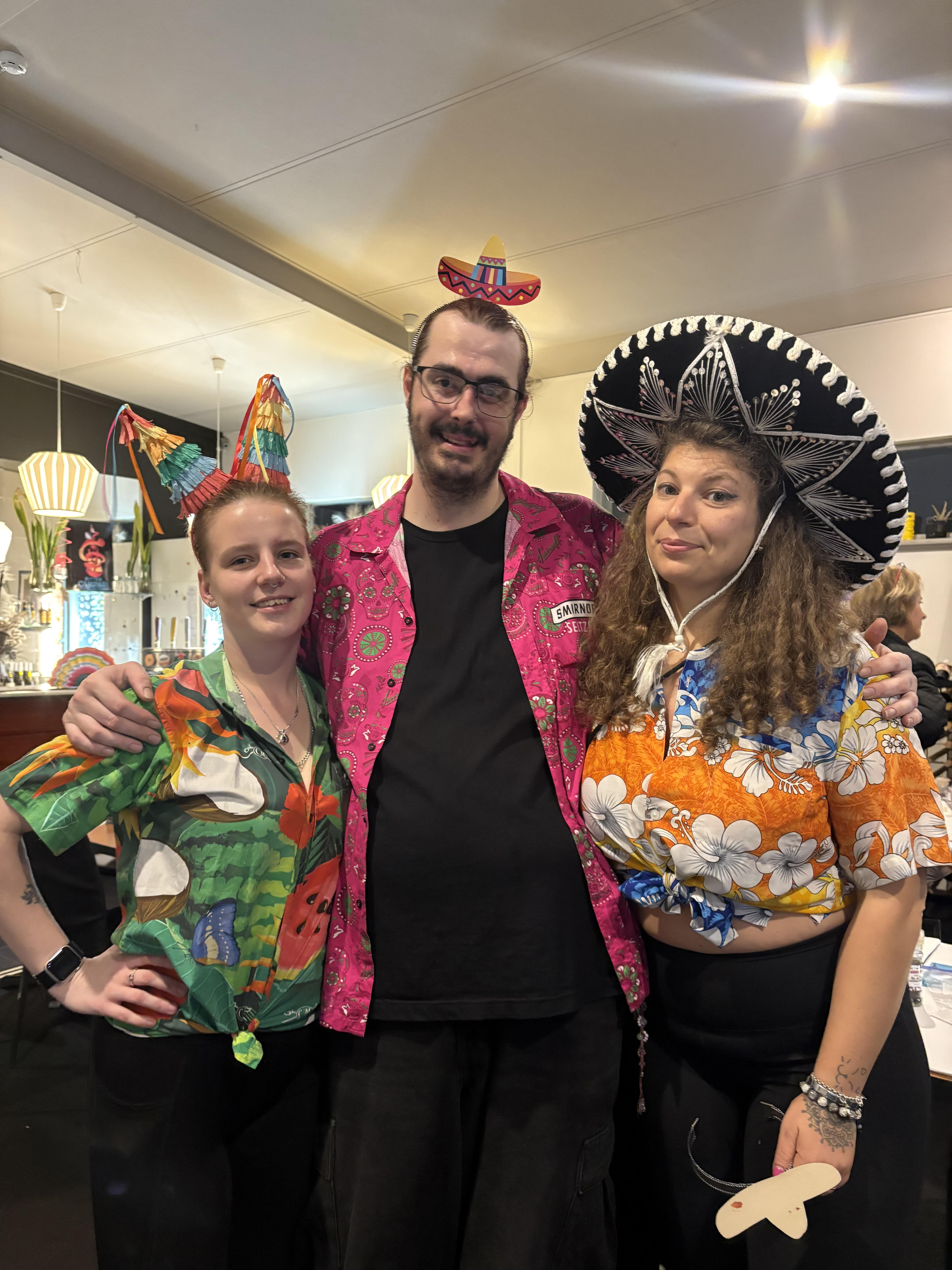 Staff happily celebrating